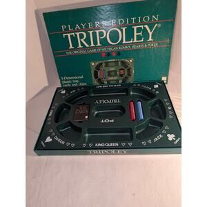 Vtg 1989 Tripoley Players Ed. Game Cadaco Michigan Rummy Like New
